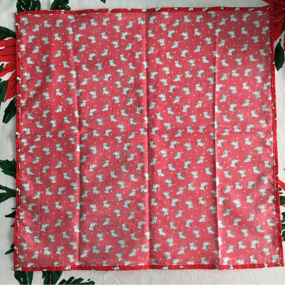 Handmade Retro Style Scottie Dog Holiday Napkins, Set of 2 - Picture 10 of 14